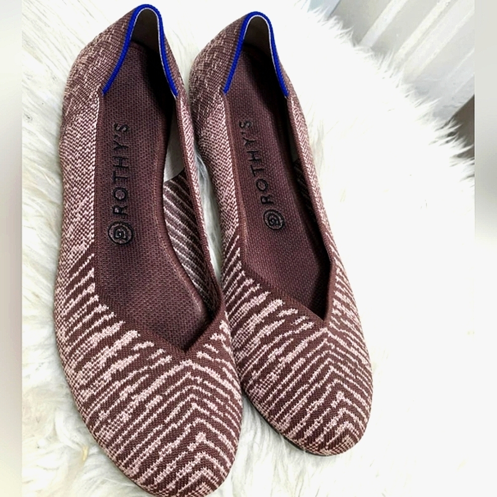 Rothy's Metallic Slip On Brown Flats Size W10🌴